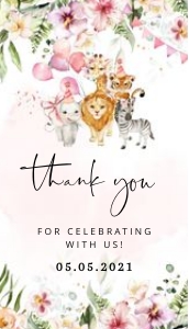 Safari birthday tag design preview