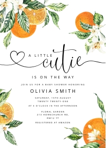 Oranges baby shower bundle design preview