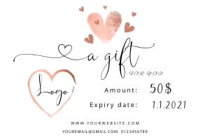 Valentines gift certificate: Valentines gift certificate