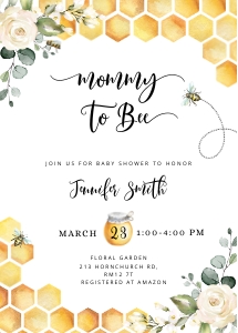 Mommy to bee invite design preview
