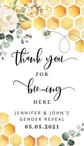 Bee thank you tag design preview