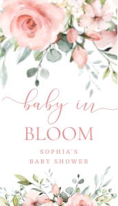 Baby in bloom tag design preview