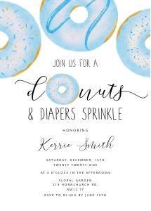 Donuts and Diapers invite design preview