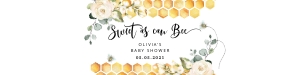 Bee water bottle label design preview