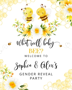 Bee welcome sign design preview