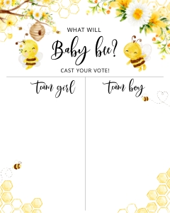 Bee boy or girl chart design preview