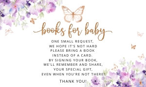 Books for baby ticket: Purple butterfly set