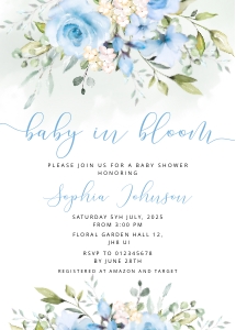 Blue baby shower bundle design preview
