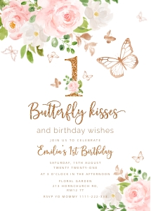 Butterfly birthday invite: Birthday butterfly invite