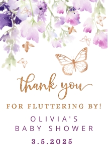 Butterfly hand san label design preview