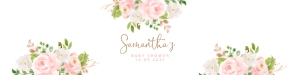 Floral water bottle label design preview