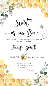 Bee e-vite design preview