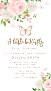 Butterfly e-vite design preview