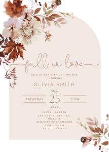 Fall in love bridal invite 17 design preview