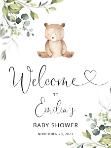 Bear Welcome sign design preview