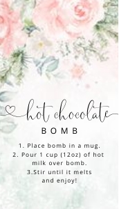 Blush hot chocolate bomb design preview
