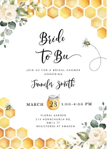 Bride to bee invite set design preview