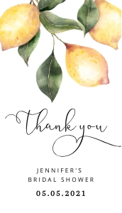 Lemon thank you tag design preview
