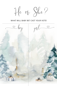 Boy or girl Chart 20x30: Winter Boy or girl chart