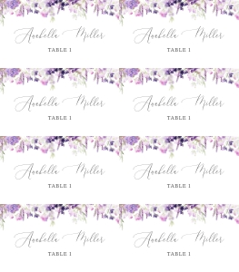 Lavender place cards: Lilac place cards
