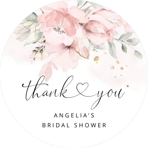 Floral thank you tag design preview