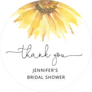 Sunflower circle tag design preview