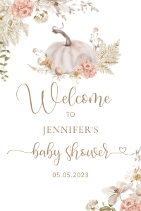 Pumpkin welcome 24x36: Boho pumpkin welcome sign