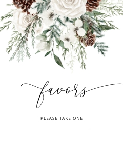 Evergreen Winter Wedding Editable Bundle design preview