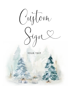 Winter custom sign design preview