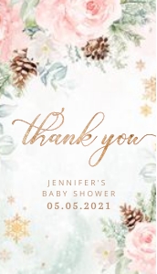 Winter thank you tag design preview