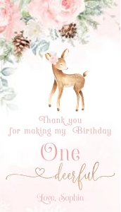 Deer thank you tag design preview