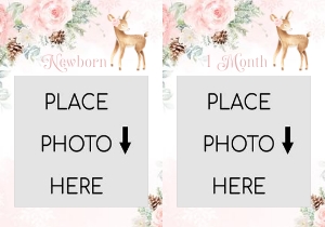 Deer photo banner 5x7 design preview