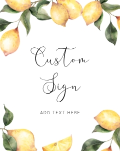 Lemon Custom sign design preview