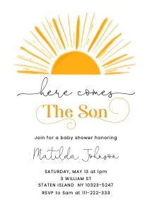 Sun baby shower bundle design preview