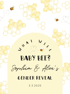 Bee gender reveal welcome 18x24: Bee gender reveal welcome sign