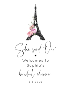 Paris welcome sign design preview