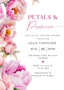 Petals and prosecco bridal bundle design preview