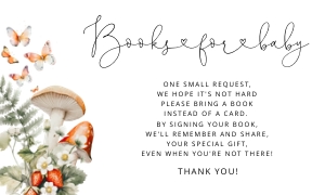 Books for baby ticket: Mushroom baby shower bundle