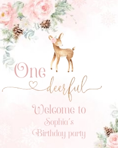 Deer welcome sign design preview