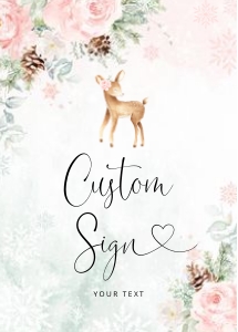 Deer Custom sign design preview