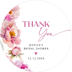 Petals round tag design preview