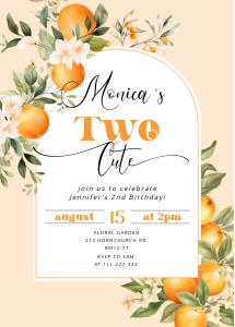 Two cute birthday invite design preview