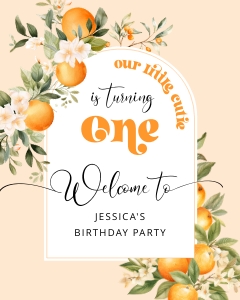 Cutie welcome sign design preview