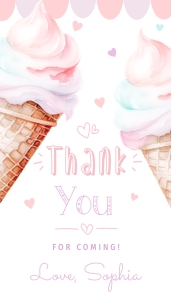 Ice cream favor tag design preview