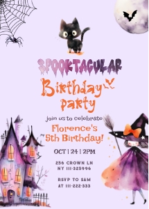 Spooktacular party invite design preview