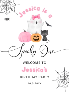 Spooky One welcome sign 18x24 design preview