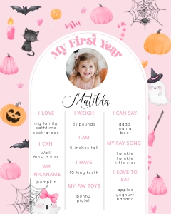 Pink Boo Milestone design preview