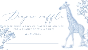 Toile de Jouy Safari baby shower invitation bundle design preview