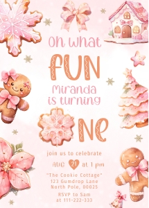 Oh what fun birthday invite design preview