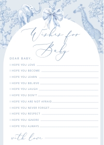 Wishes for baby: Toile de Jouy Safari Baby shower games